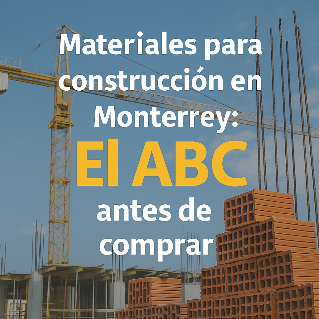 Materiales para construcción en Monterrey: El ABC antes de comprar