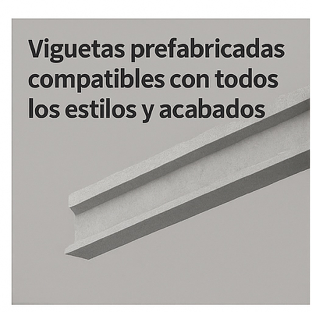 Viguetas prefabricadas compatibles con todos los estilos y acabados
